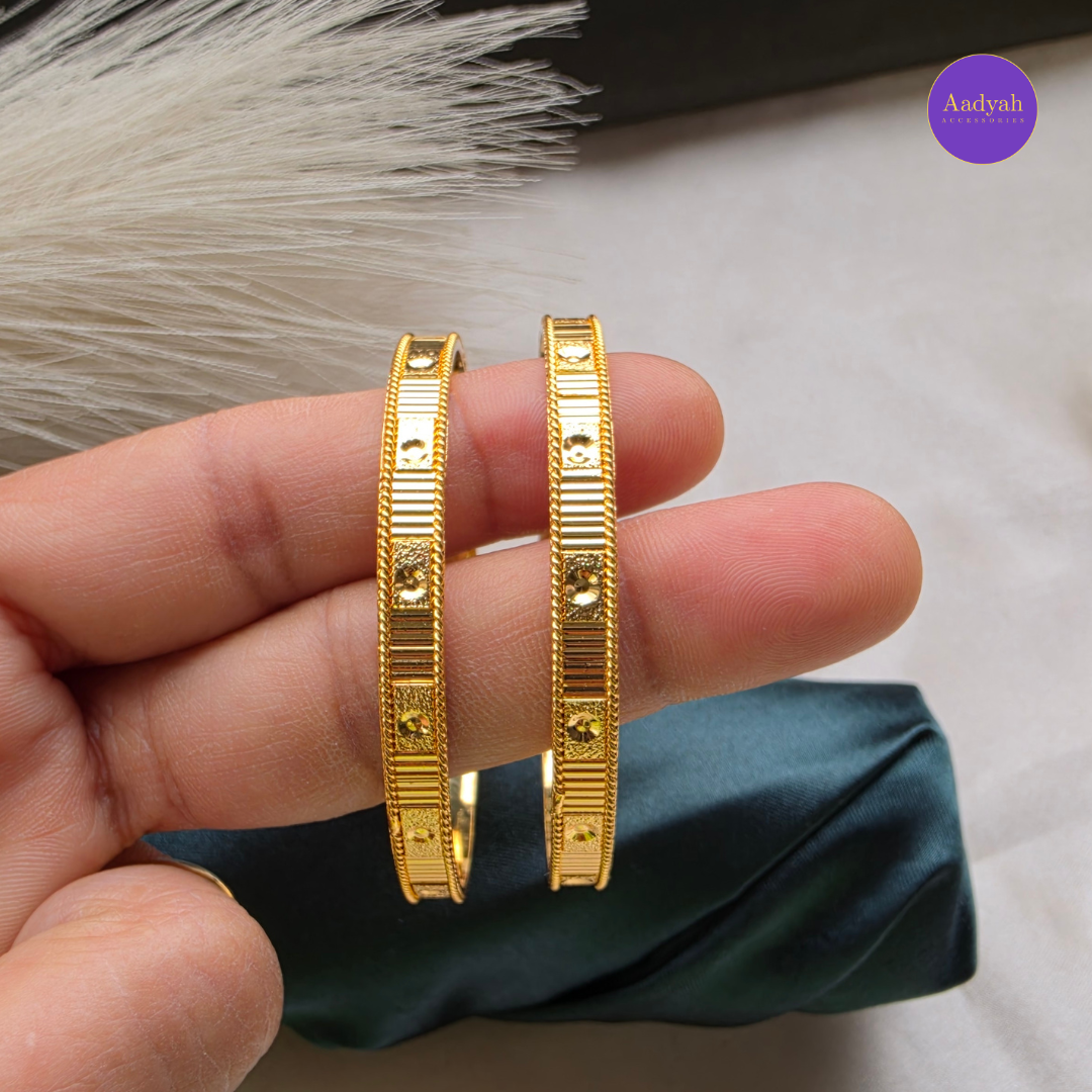 Gold Look Baby Bangles - Set of 2