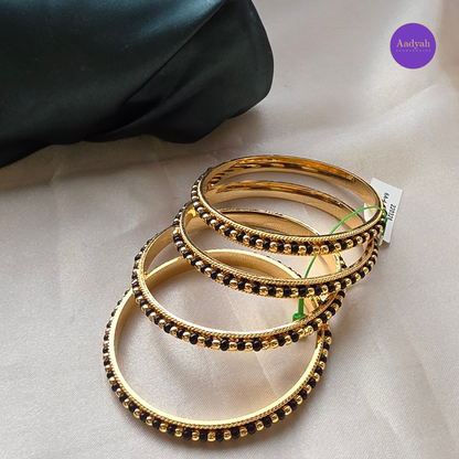 Gold Look Beaded Baby Bangles - Set of 4