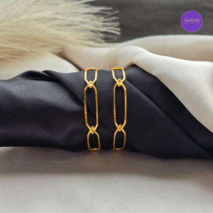 Gold Look Designer Baby Bangle - Set of 2