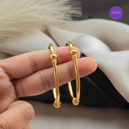 Gold Look Kada Baby Bangle - Set Of 2
