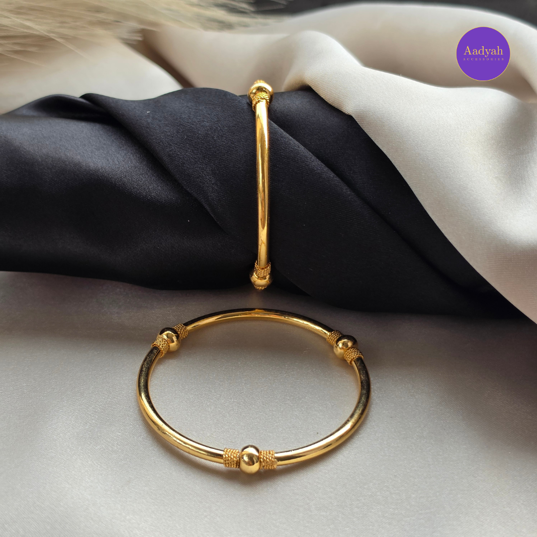 Gold Look Kada Baby Bangle - Set Of 2
