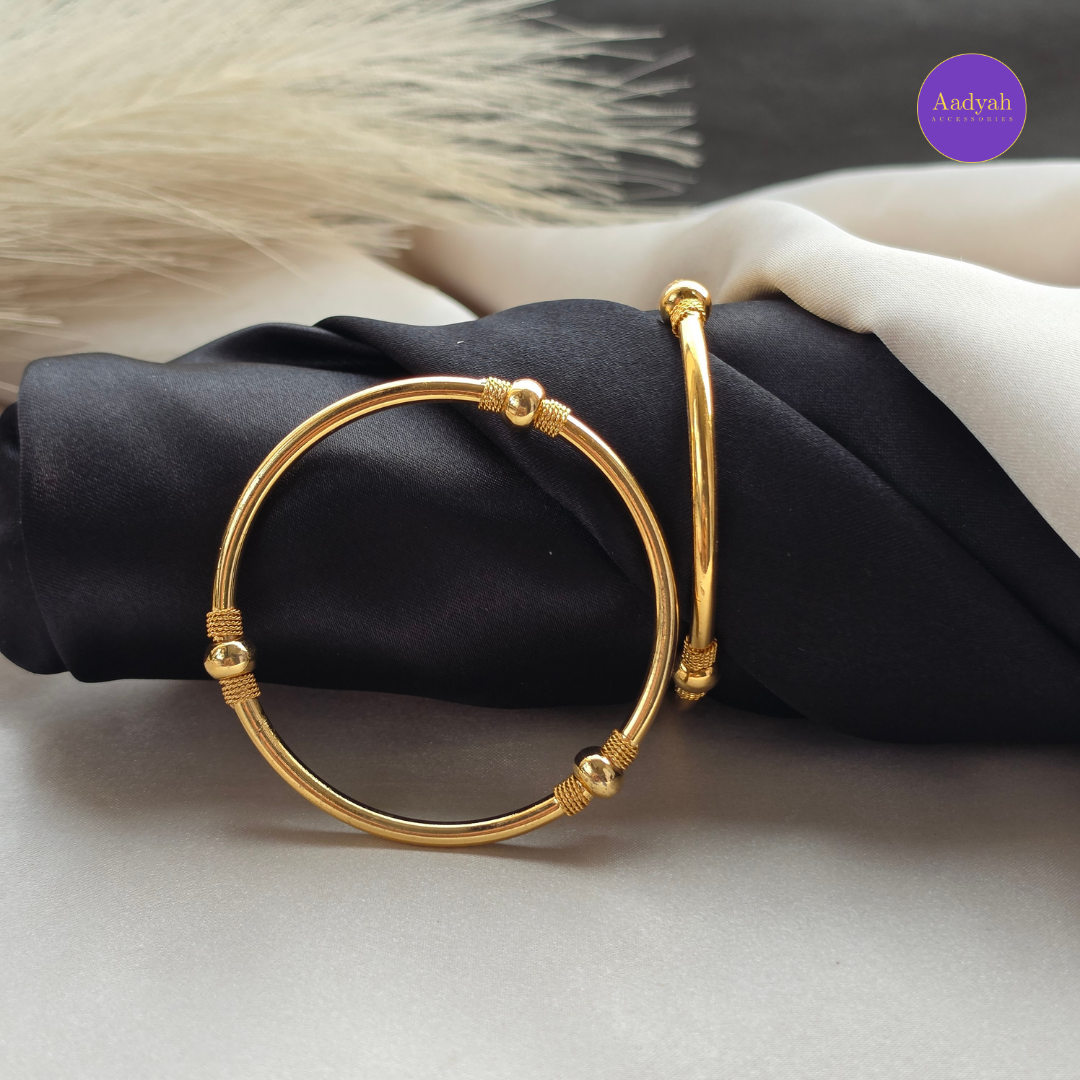 Gold Look Kada Baby Bangle - Set Of 2