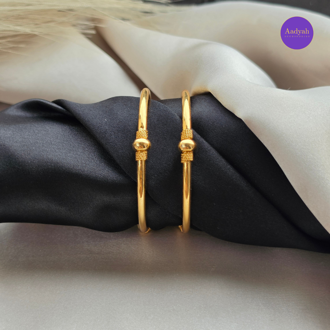 Gold Look Kada Baby Bangle - Set Of 2