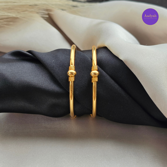 Gold Look Kada Baby Bangle - Set Of 2
