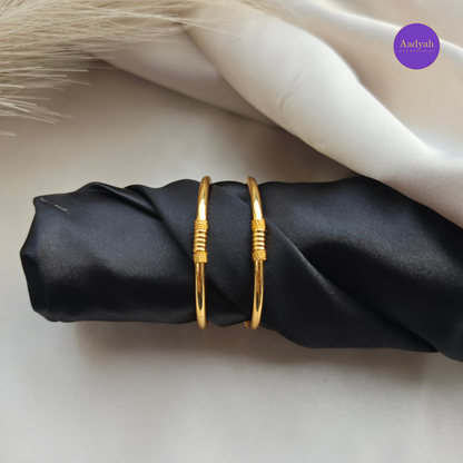 Gold Look Kada Baby Bangles - Set Of 2