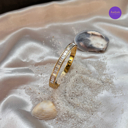 Anti-Tarnish Stone Studded Korean Bangle - Small Size