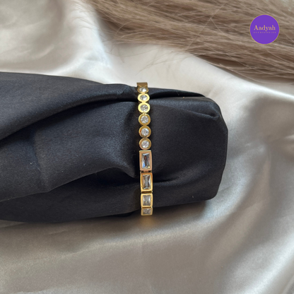 Anti-Tarnish Stone Studded Korean Bangle - Small Size
