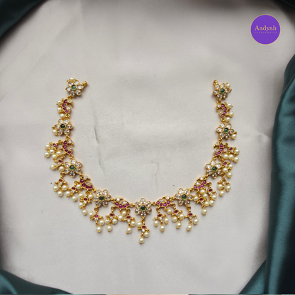 Guttapusulu AD Necklace Set - Multi