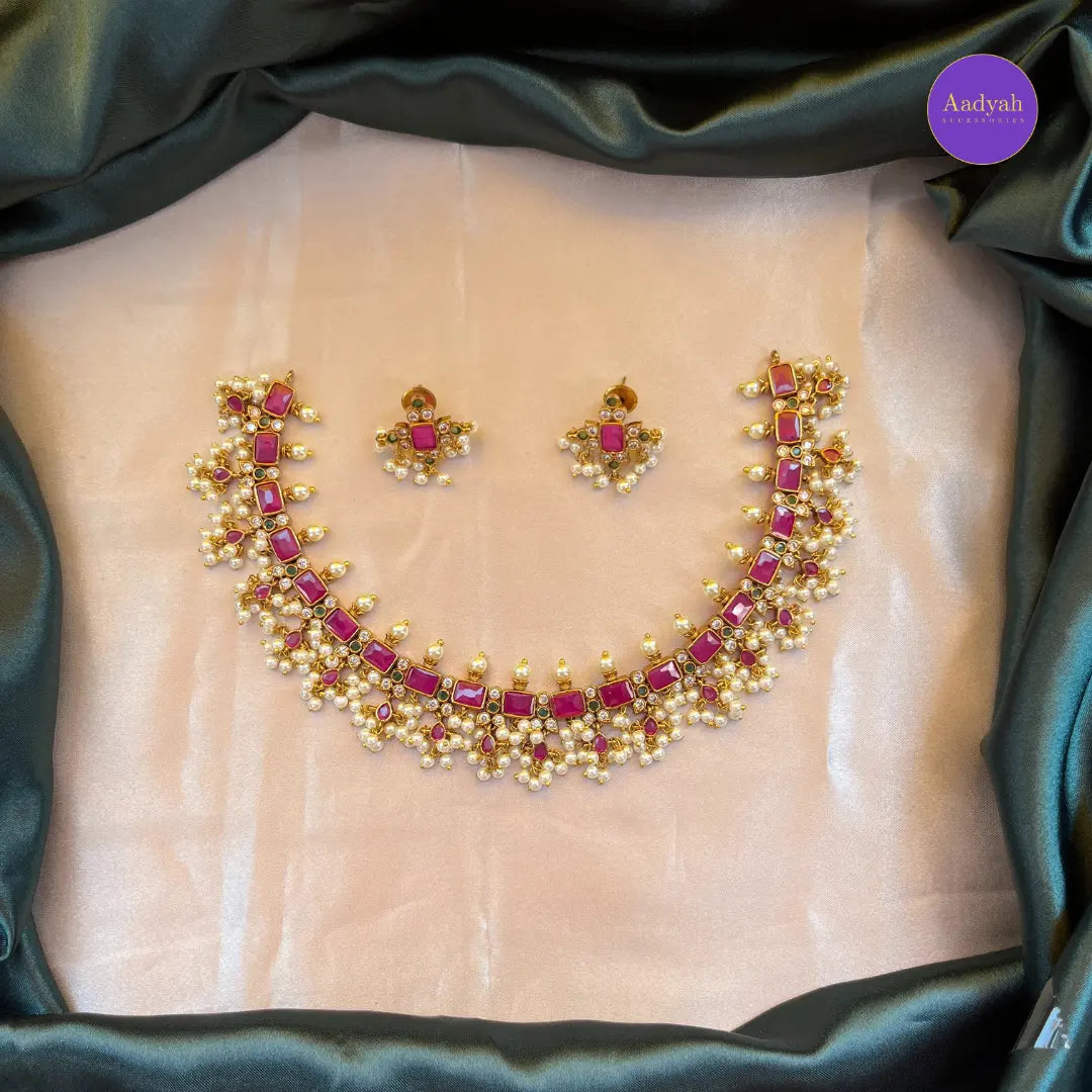 Guttapusulu Necklace Set - Multi