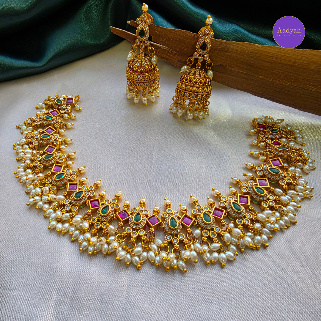 Guttapusulu Necklace Set - Multi