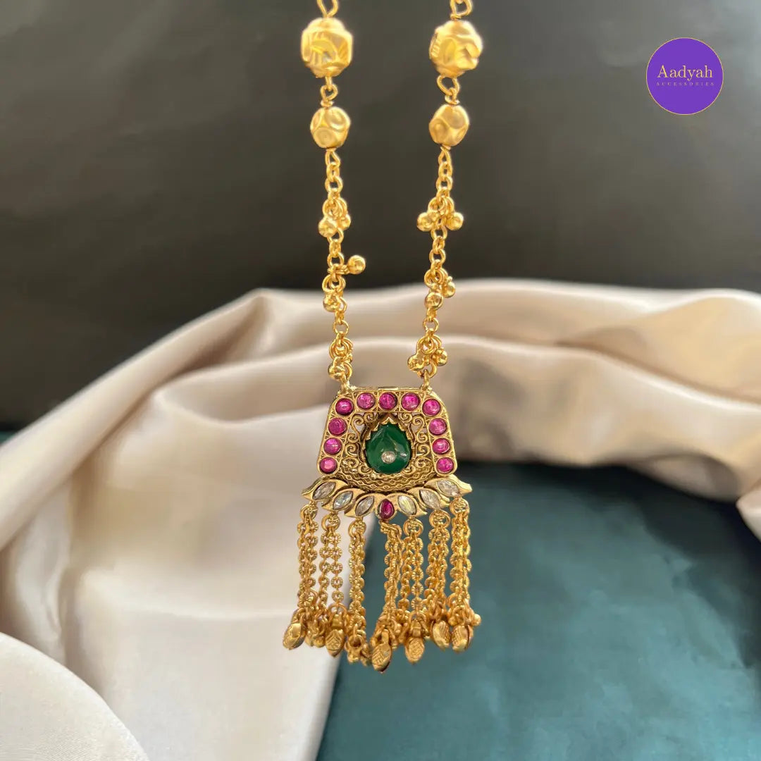 Heritage Pendant Chain - Kundan