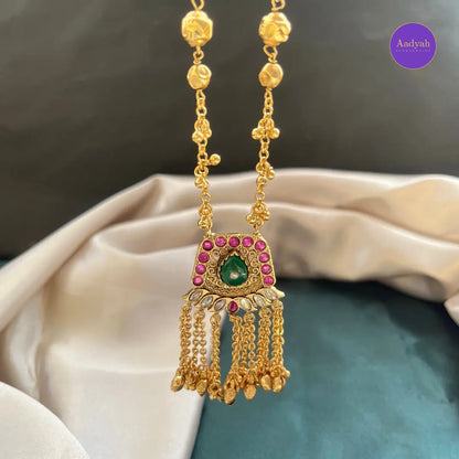 Heritage Pendant Chain - Kundan