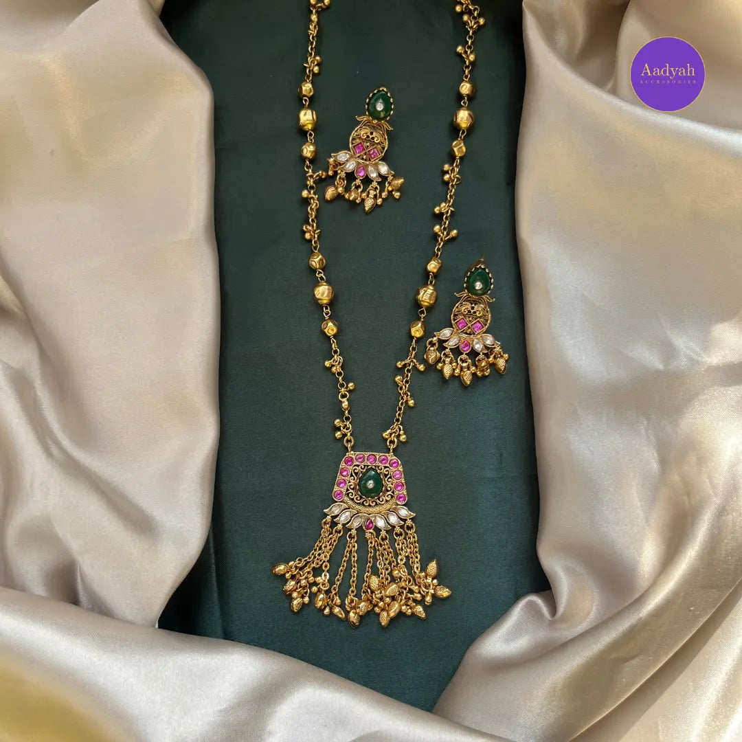 Heritage Pendant Chain - Kundan