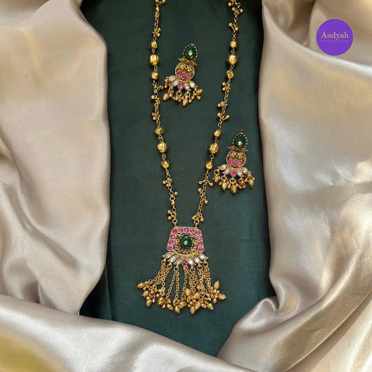 Heritage Pendant Chain - Kundan