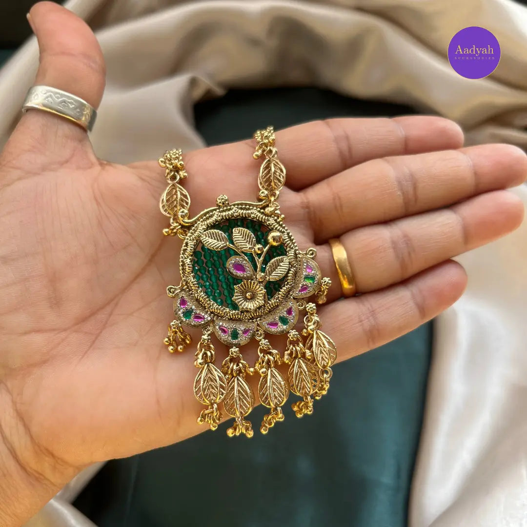 Heritage Pendant Chain - Kundan