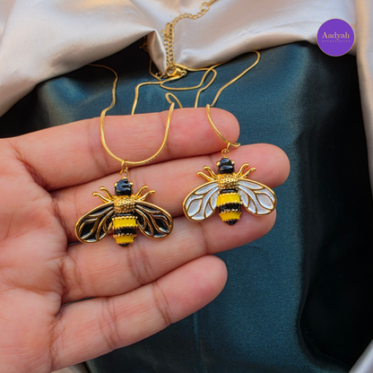 Honey Bee Anti Tanish Pendant Chain - Gold