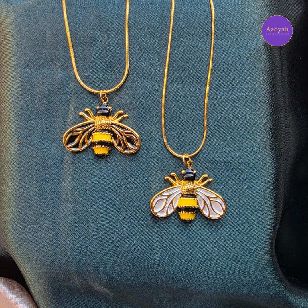 Honey Bee Anti Tanish Pendant Chain - Gold