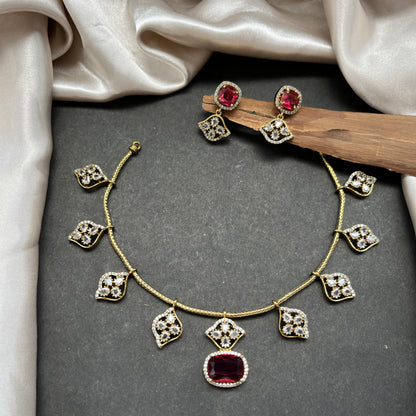 Diamond Uncut Look Necklace