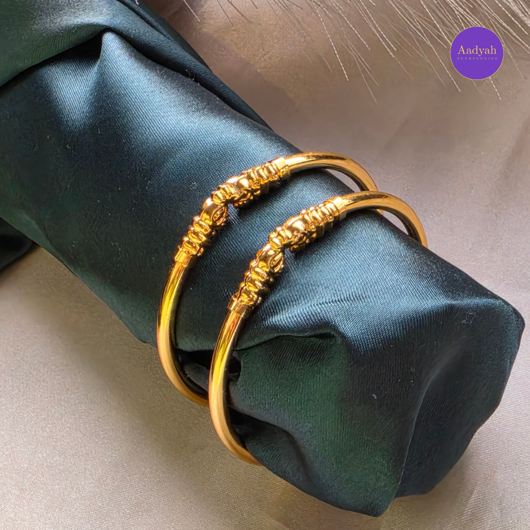 Kankanalu Gold Look Baby Bangles - Set of 2