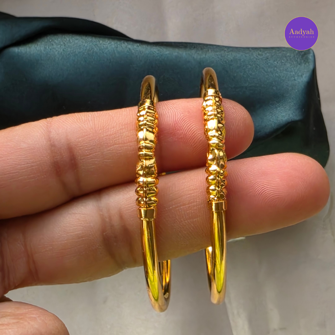 Kankanalu Gold Look Baby Bangles - Set of 2