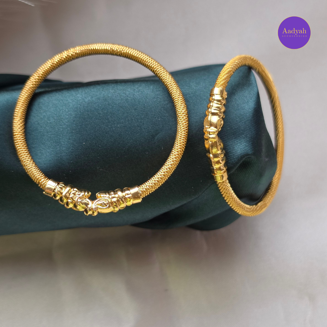 Kankanalu Gold Look Baby Bangles - Set of 2