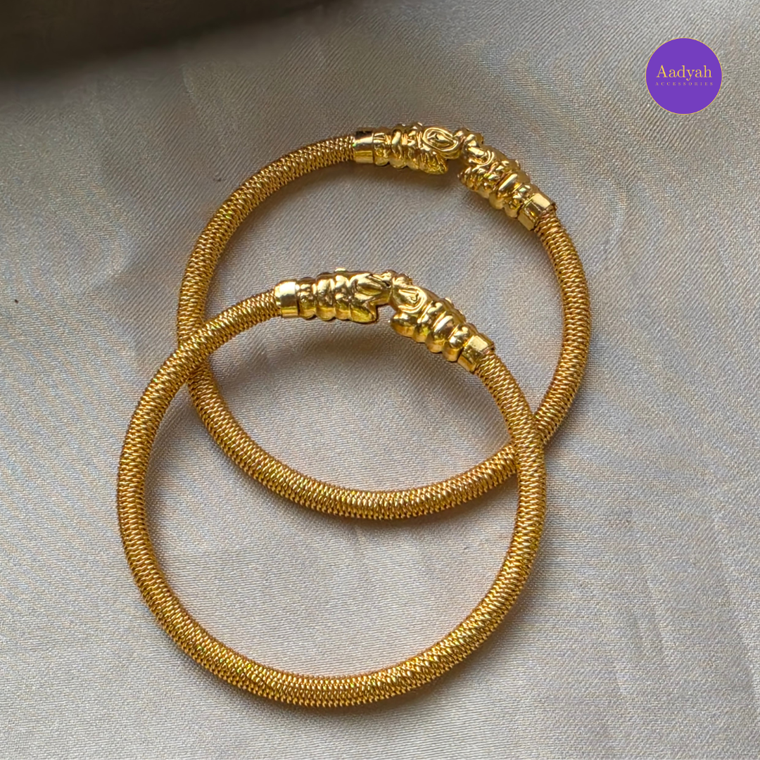 Kankanalu Gold Look Baby Bangles - Set of 2