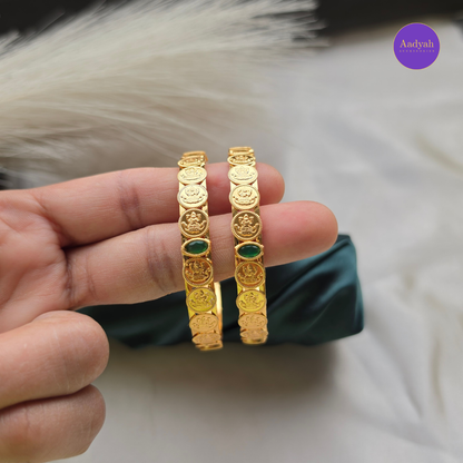 Kasu Gold Look Baby Bangles - Set of 2