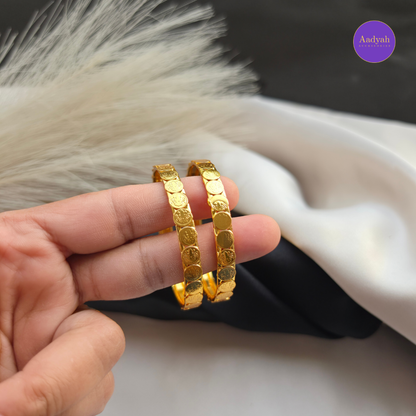 Kasu Gold Look Bangle - Set Of 2
