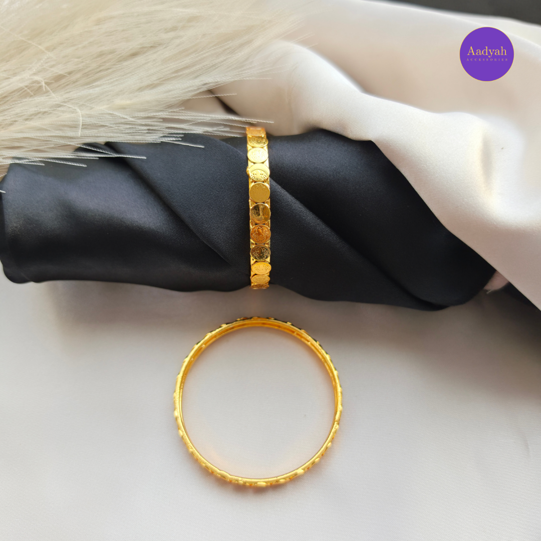 Kasu Gold Look Bangle - Set Of 2