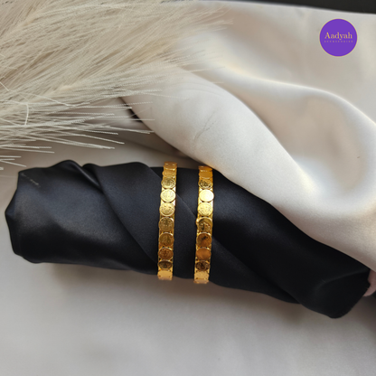 Kasu Gold Look Bangle - Set Of 2