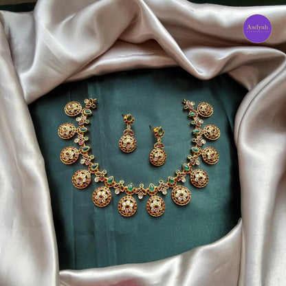 Kemp Bottu Necklace - Multi Colour