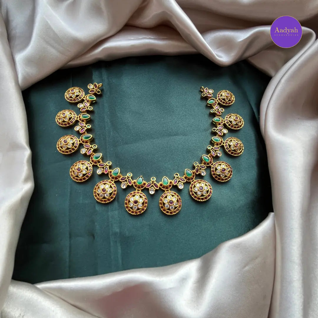 Kemp Bottu Necklace - Multi Colour