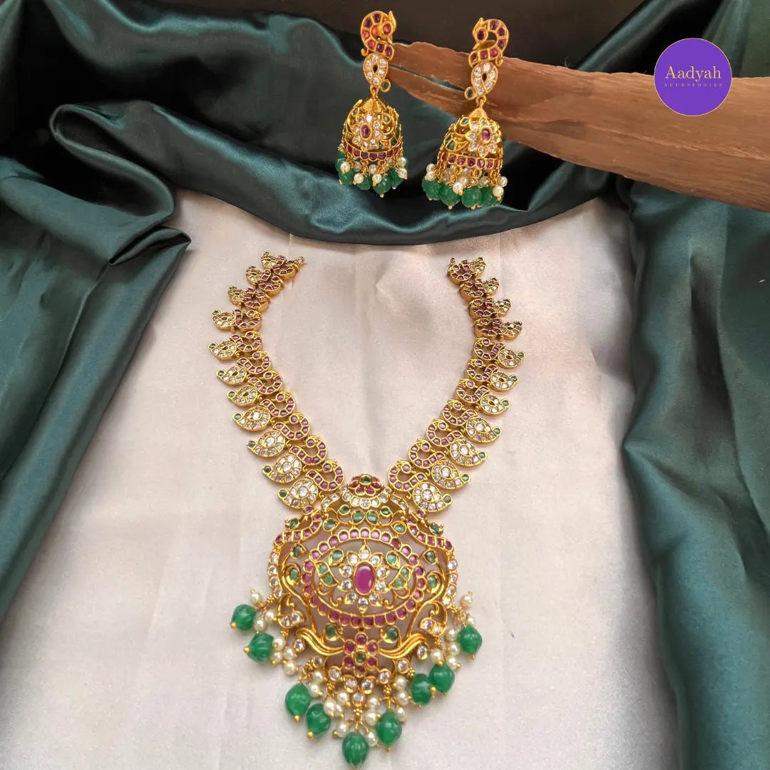 Kemp Mango Motif Necklace Set - Multi