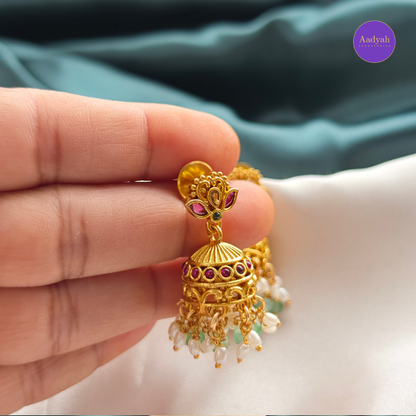 Kempu Designer Mini Haram Set - Mult