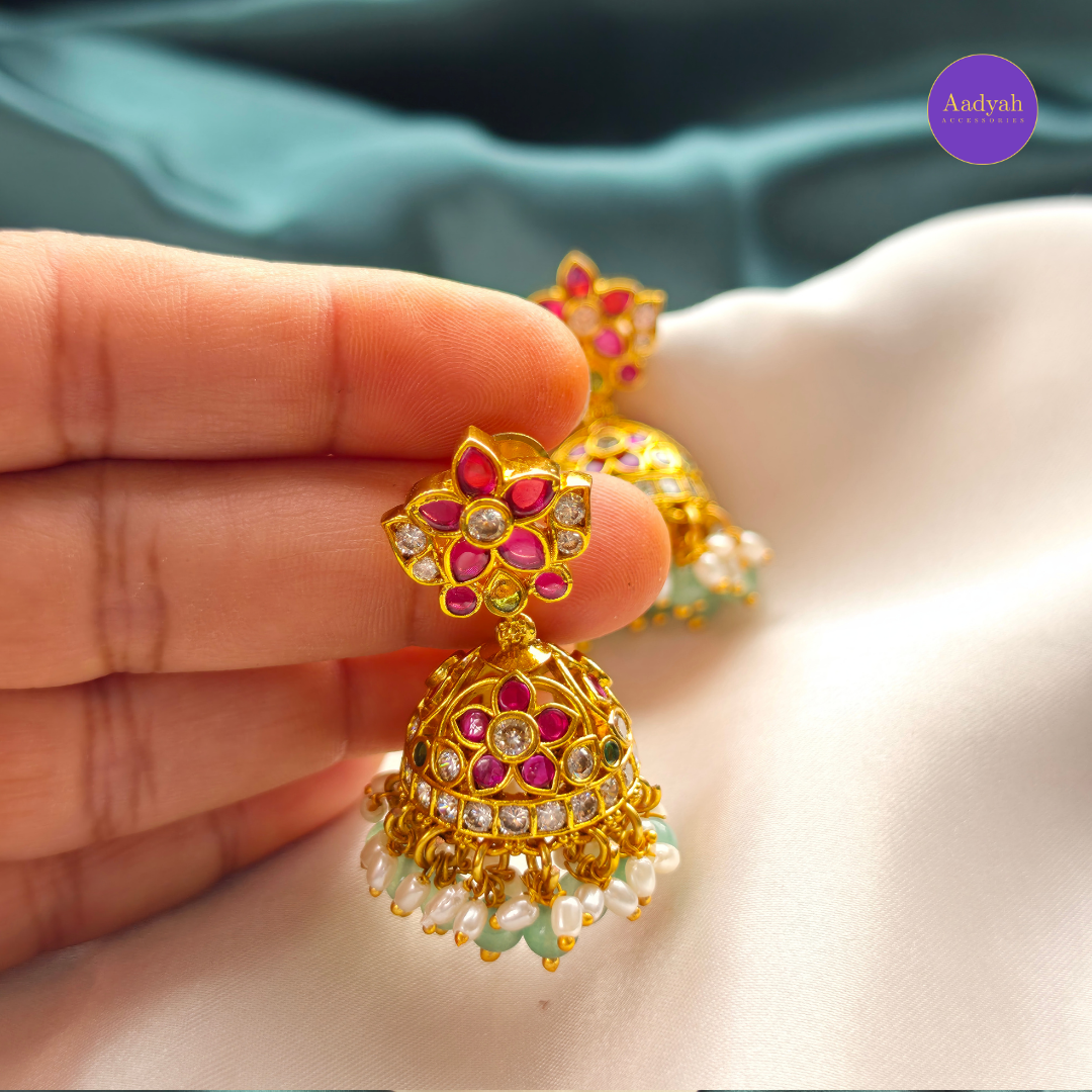 Kempu Designer Mini Haram Set - Mult