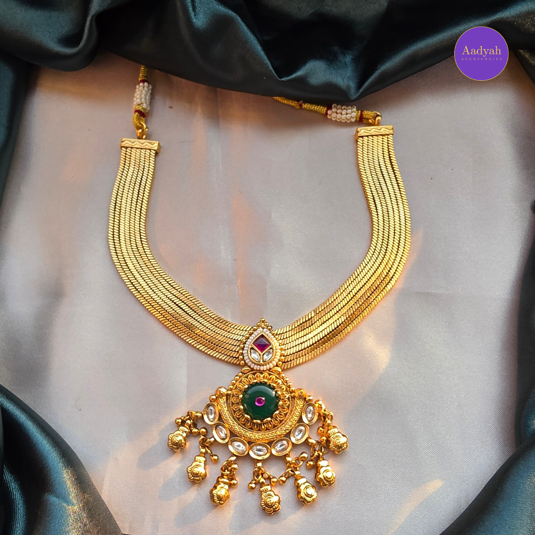 Kundan Heritage Necklace Set - Multi