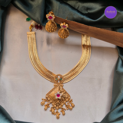 Kundan Heritage Necklace Set - Multi