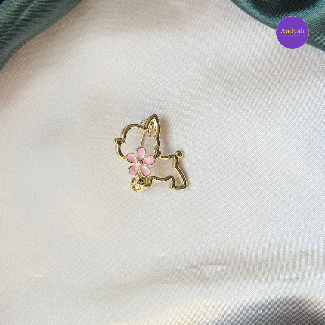 Little Cat Brooch - Pink