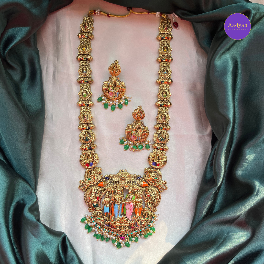 Meenakari Sita Rama Kalyanam Haram Set