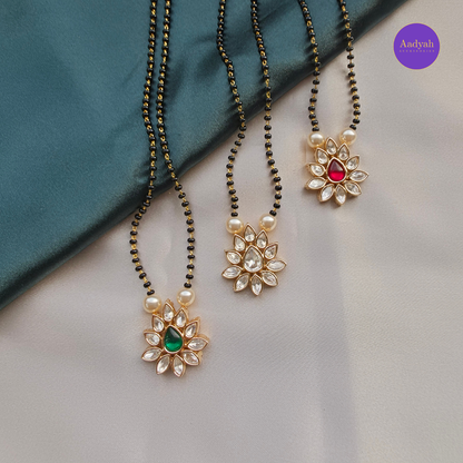 Mosinate Mangalsutra - Green/Pink/White