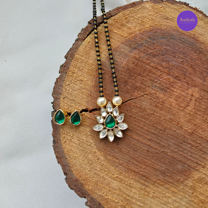 Mosinate Mangalsutra - Green/Pink/White