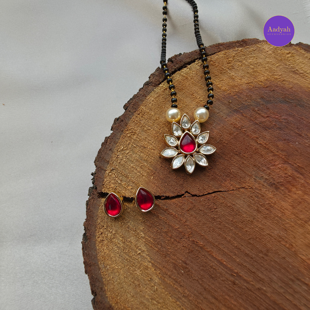Mosinate Mangalsutra - Green/Pink/White