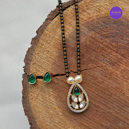 Mosinate Mangalsutra - Green/Pink/White