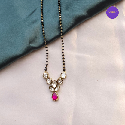 Mosinate Mangalsutra - Green/Pink/White