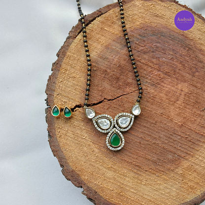 Mosinate Mangalsutra - Green/Pink/White