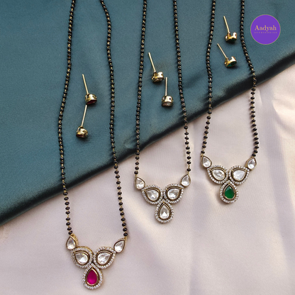 Mosinate Mangalsutra - Green/Pink/White