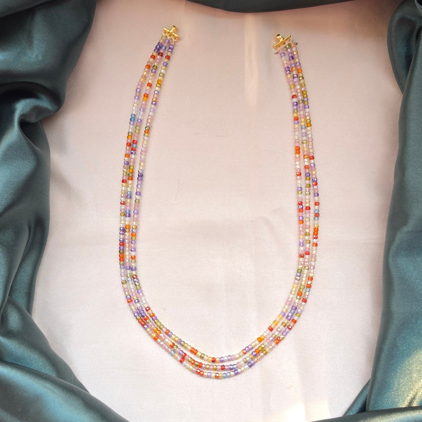 CZ Three Layer Neckpiece - MultiColour