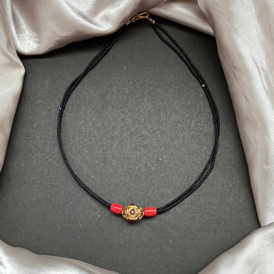 #KasuMangalsutra #CoralBeads #TraditionalJewellery #HeritageStyle #IndianJewellery #BridalEssentials #TimelessElegance #CulturalCharm
