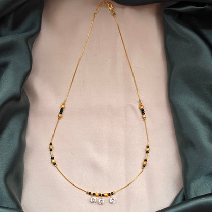 Minimal Black Beads / Mangalsutra - Medium Length