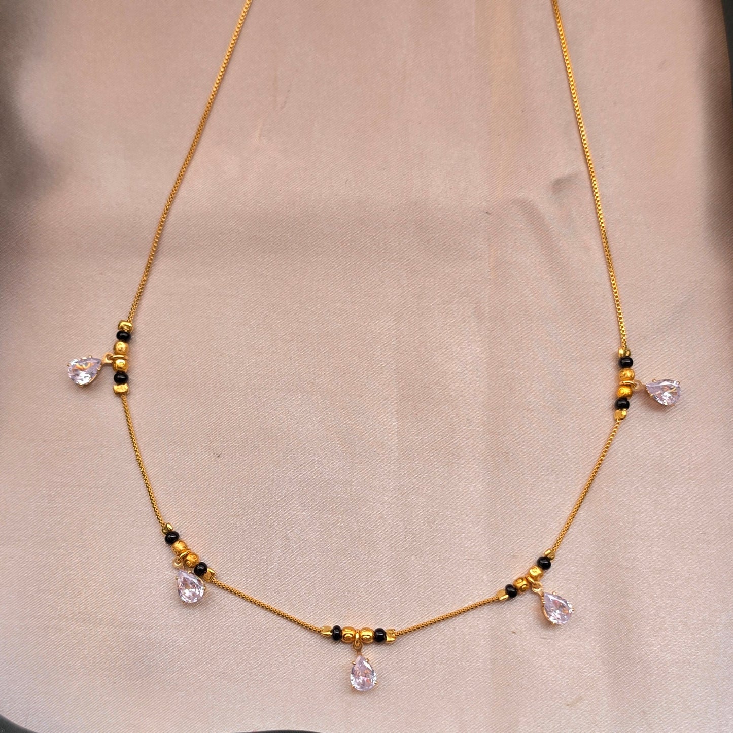 Minimal Black Beads / Mangalsutra - Medium Length